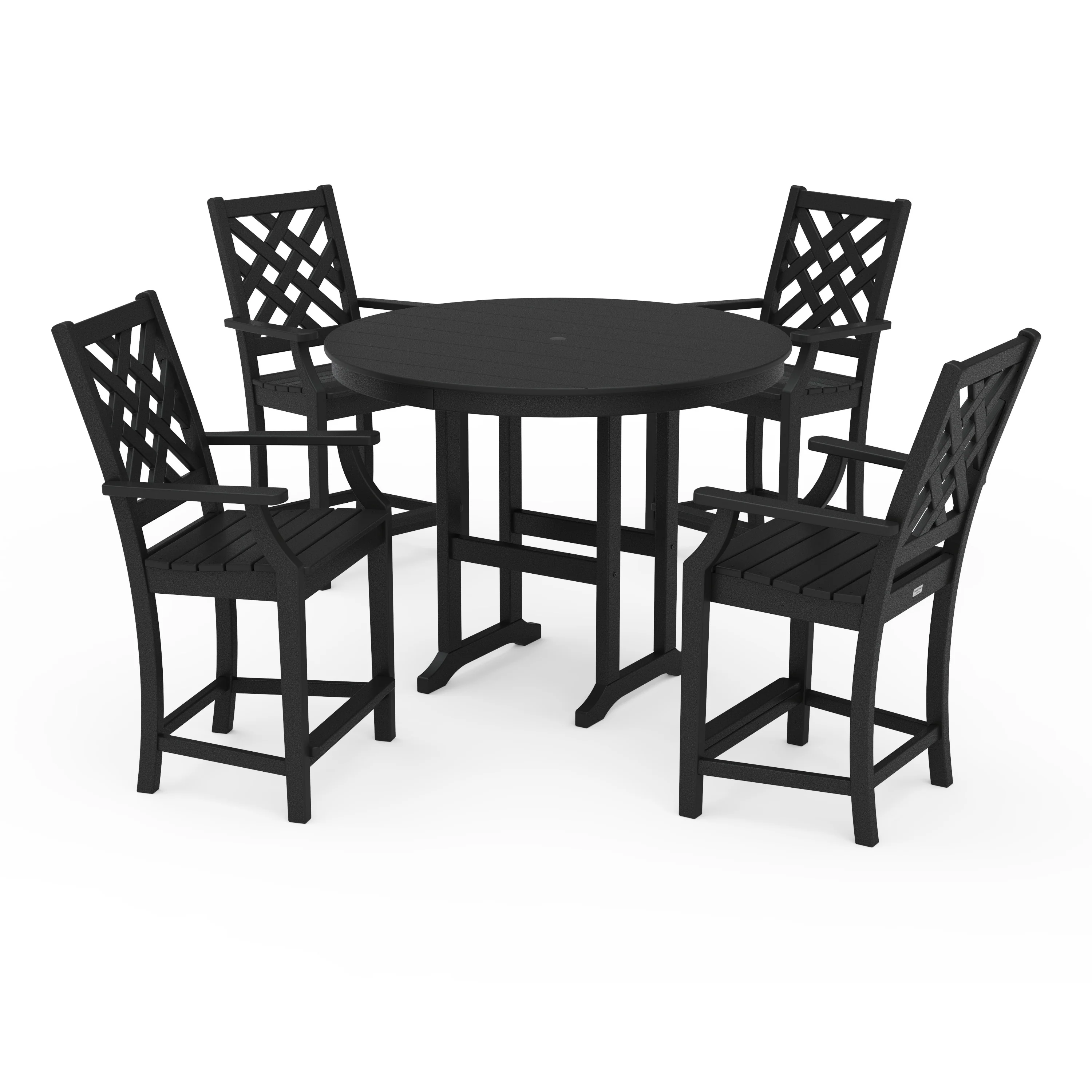 Wovendale 5-Piece Round Farmhouse Counter Set - Image 8