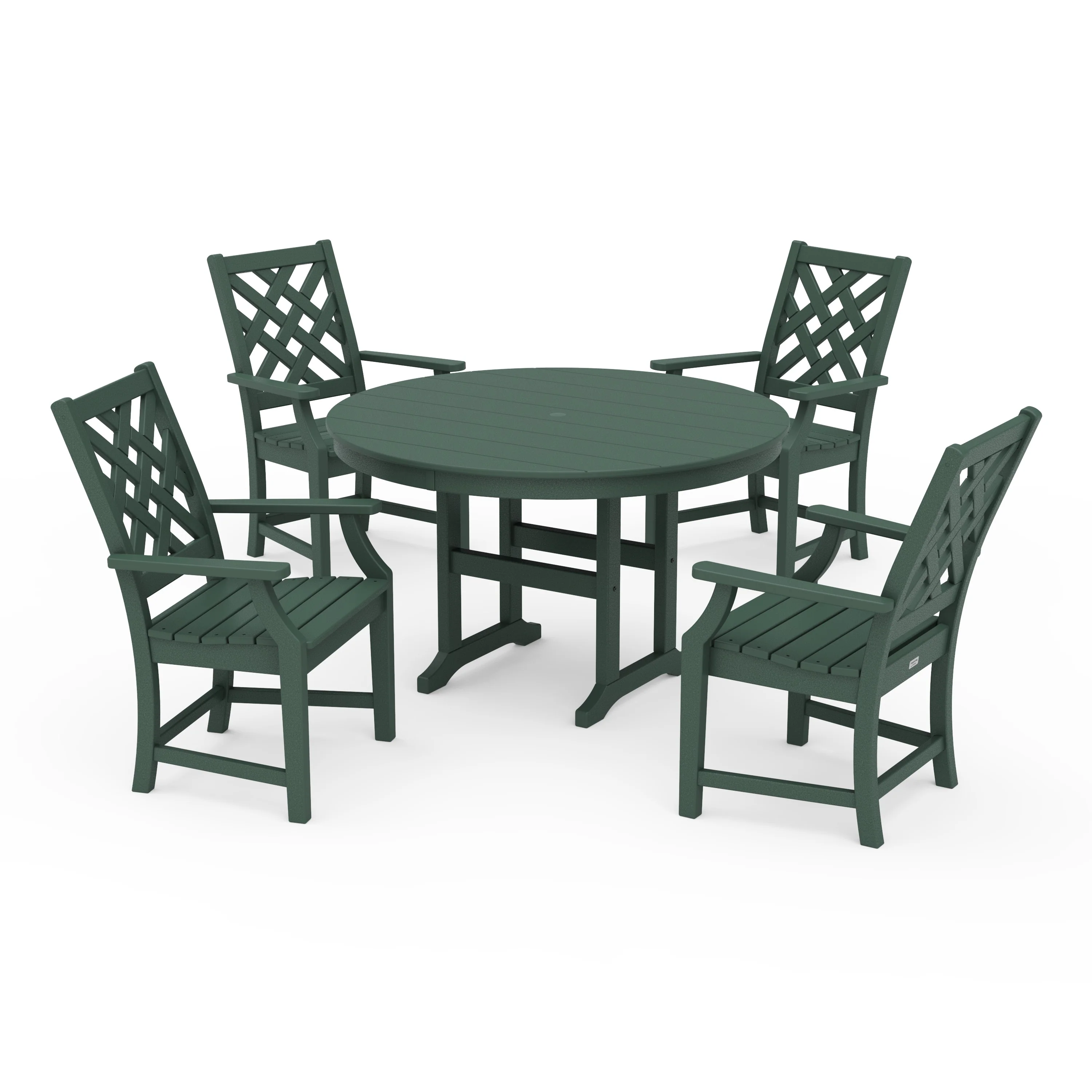 Wovendale 5-Piece Round Farmhouse Dining Set - Image 4