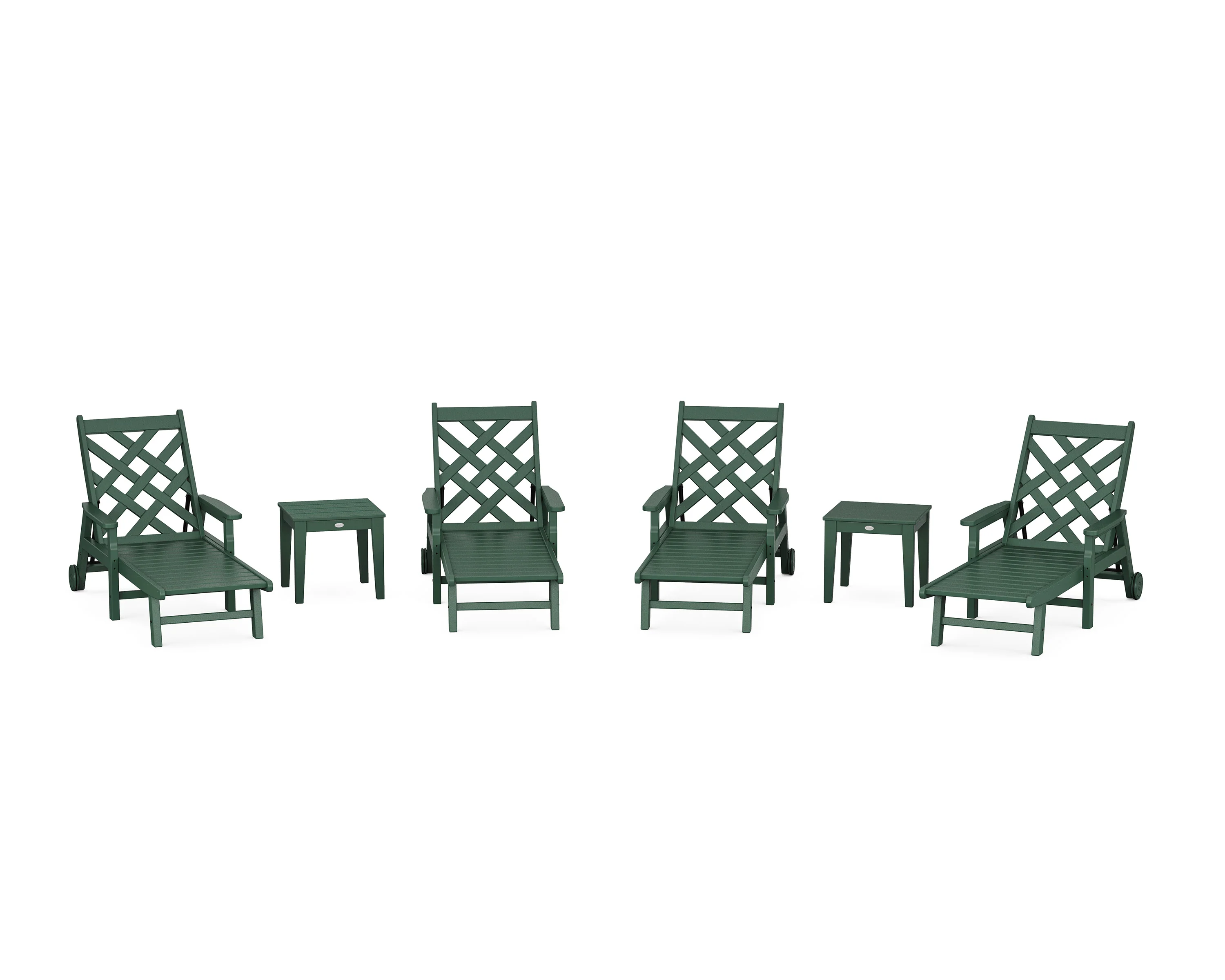 Wovendale 6-Piece Chaise Set with Arms and Wheels - Image 3
