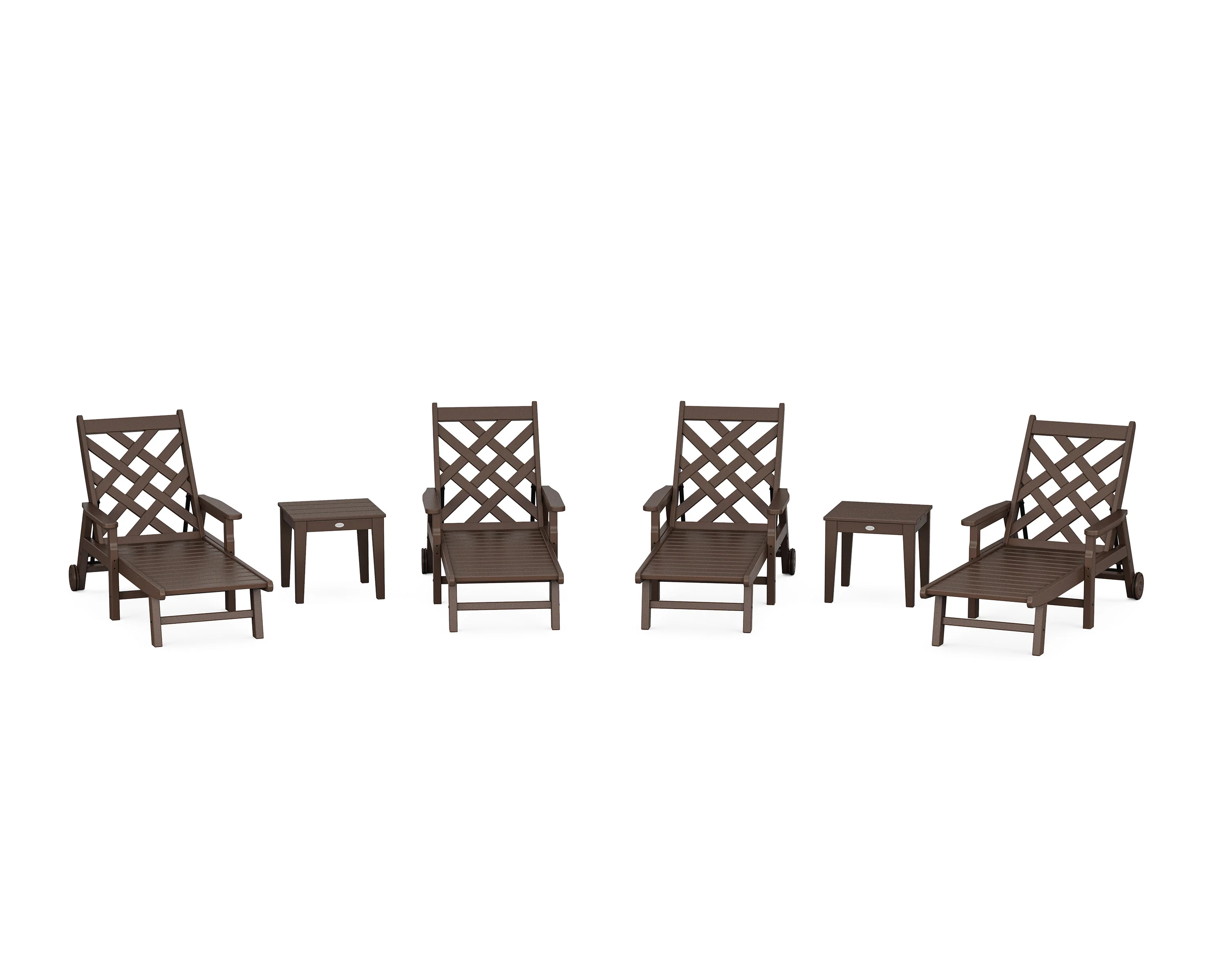 Wovendale 6-Piece Chaise Set with Arms and Wheels - Image 7