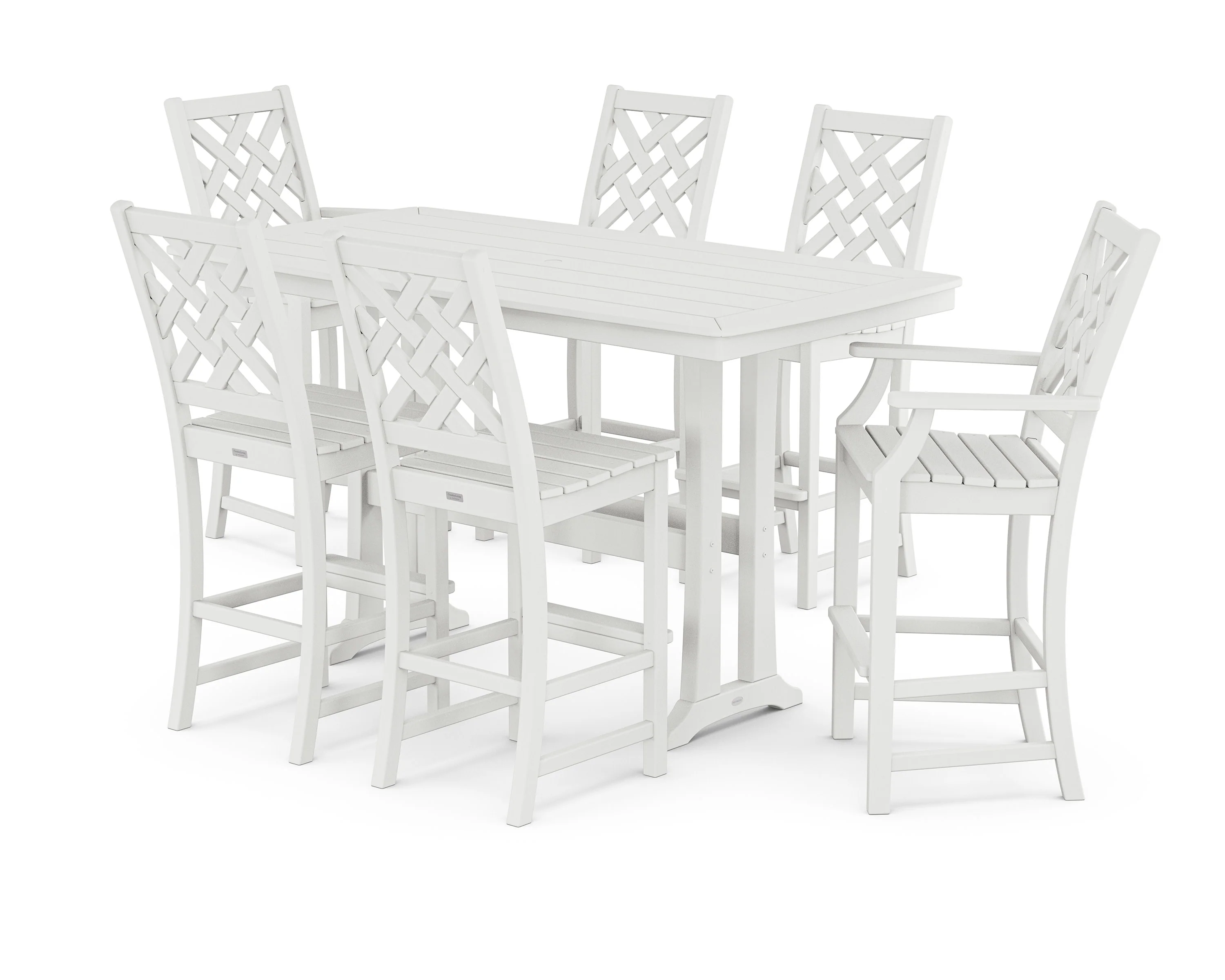 Wovendale 7-Piece Bar Set with Trestle Legs - Image 4