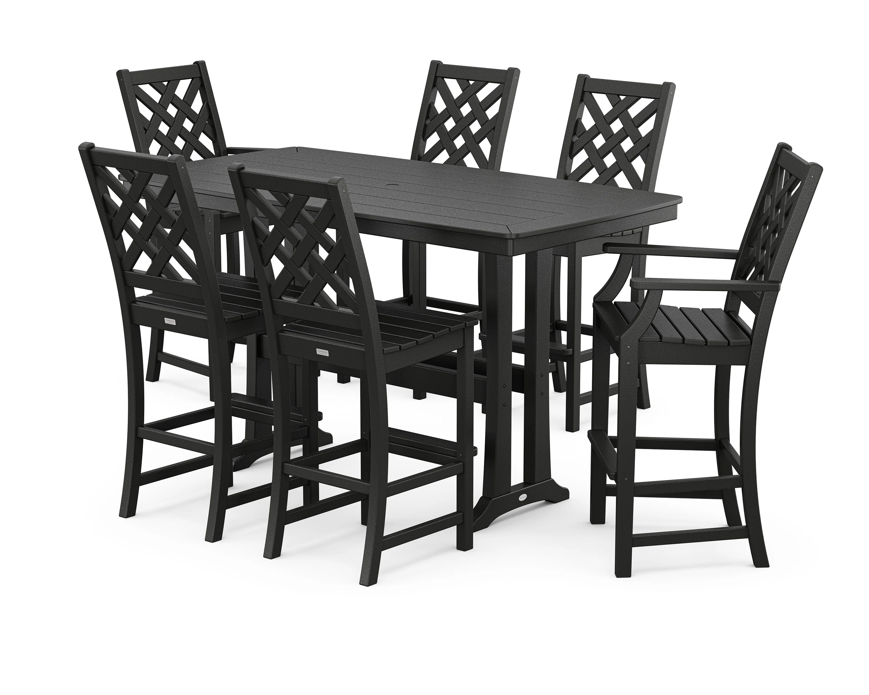 Wovendale 7-Piece Bar Set with Trestle Legs - Image 5