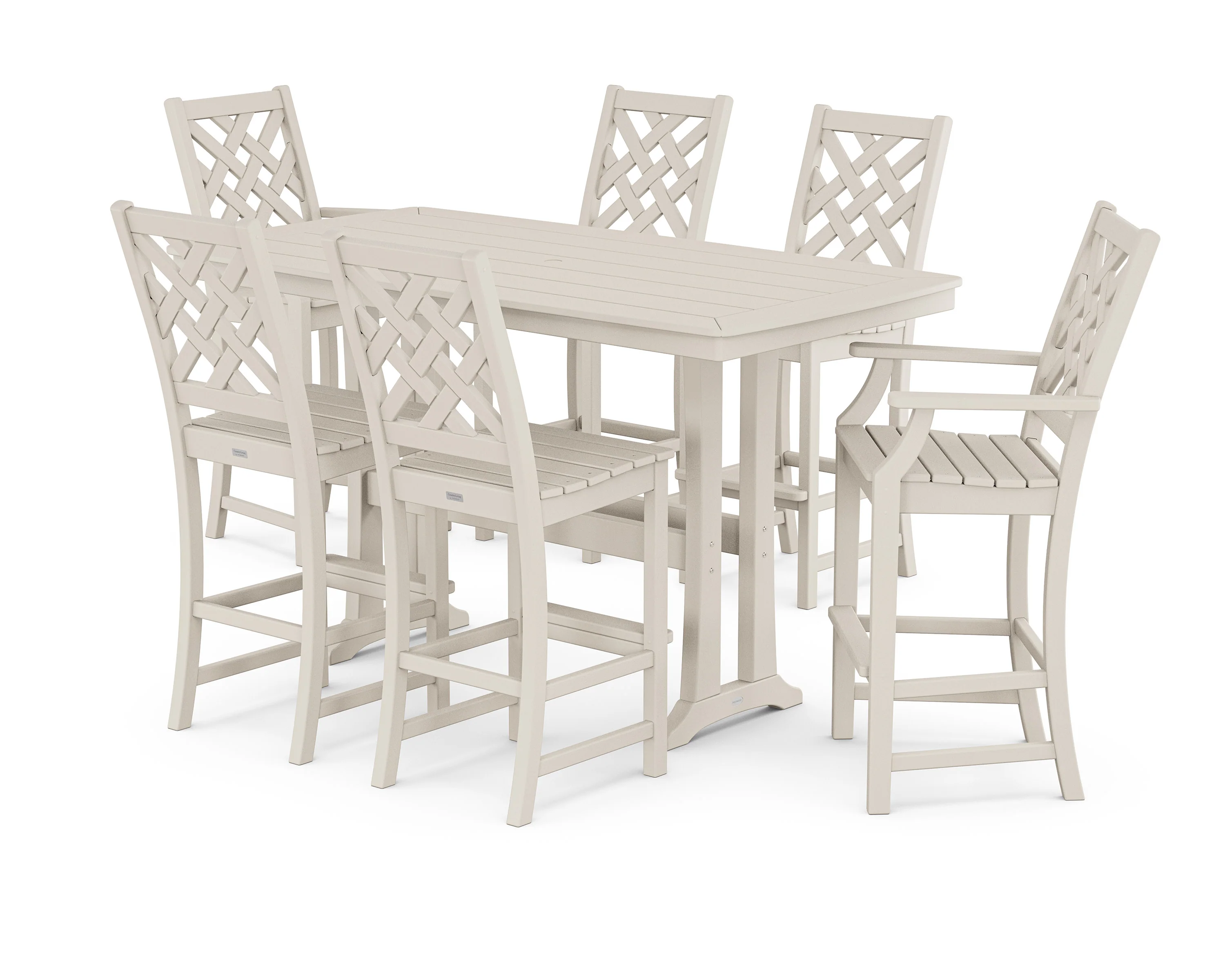 Wovendale 7-Piece Bar Set with Trestle Legs - Image 8