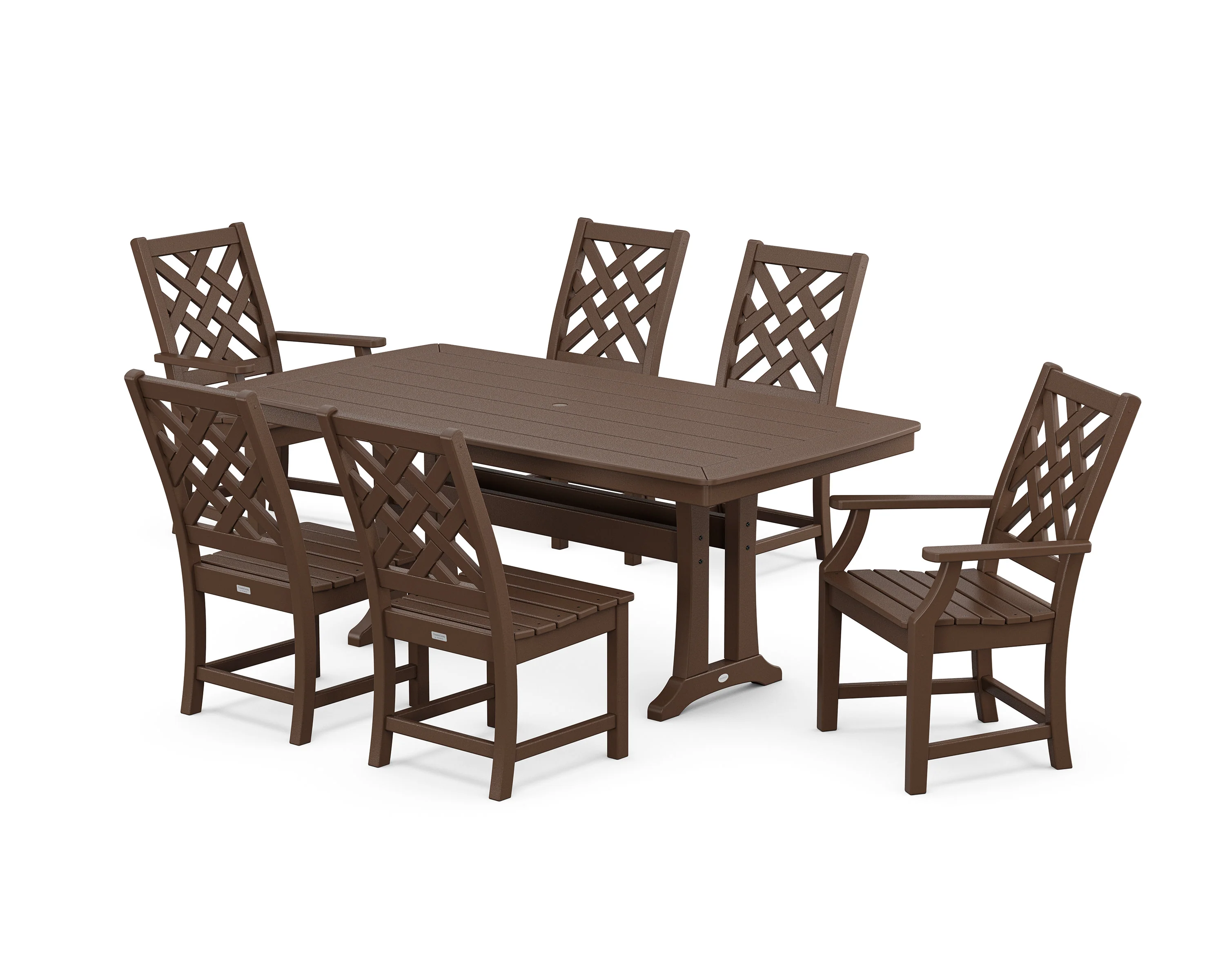 Wovendale 7-Piece Dining Set with Trestle Legs - Image 8