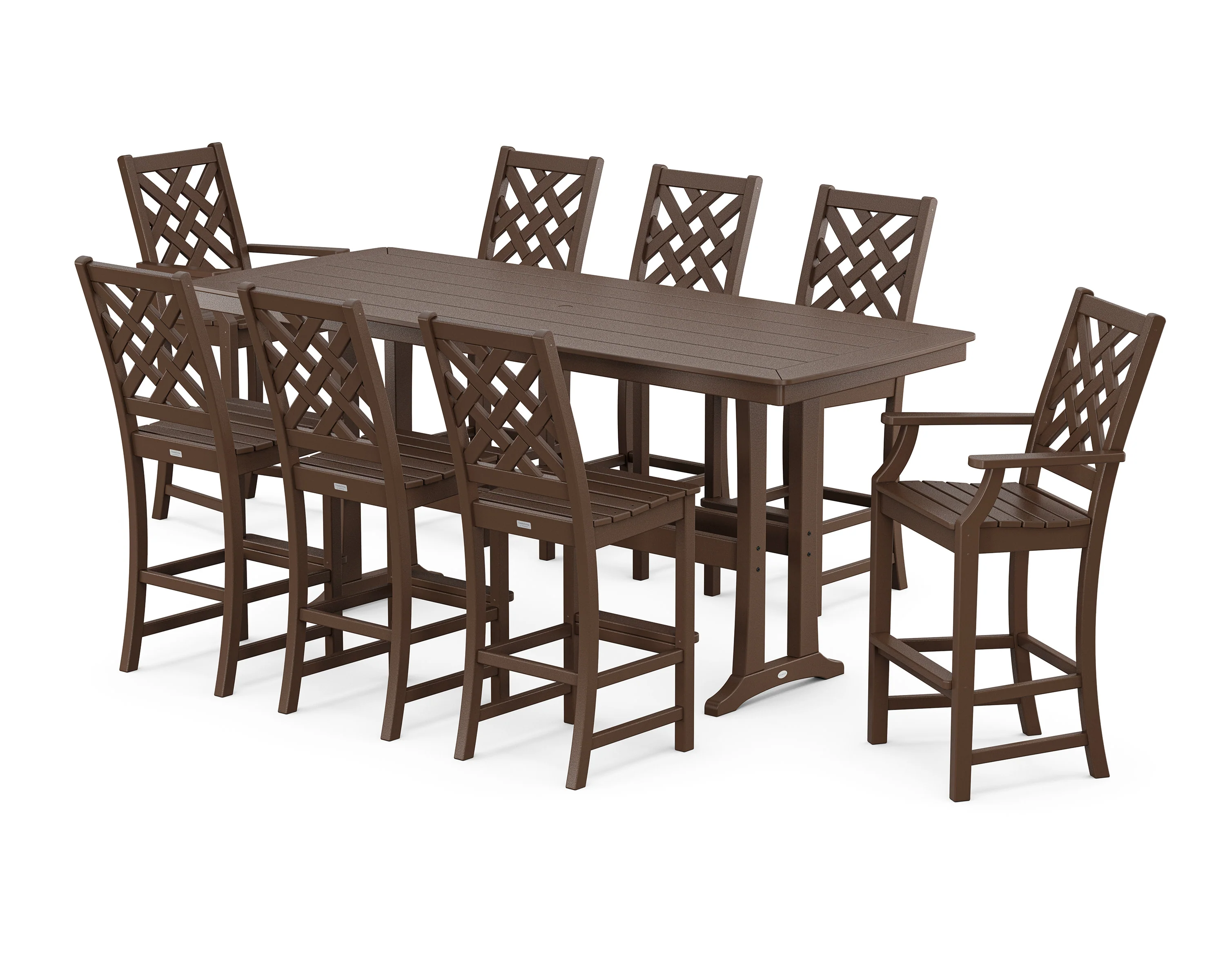 Wovendale 9-Piece Bar Set with Trestle Legs - Image 7