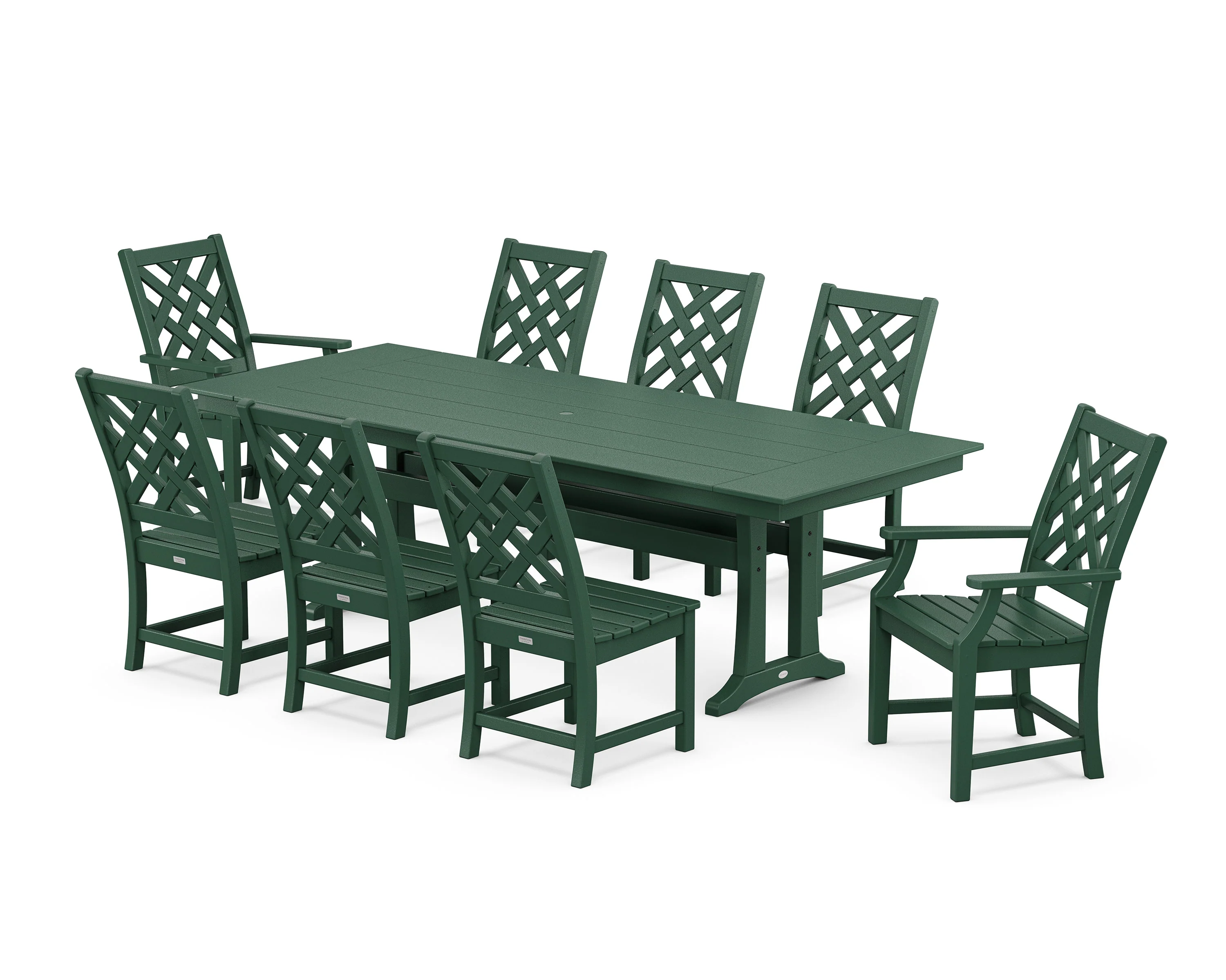 Wovendale 9-Piece Farmhouse Dining Set with Trestle Legs - Image 8