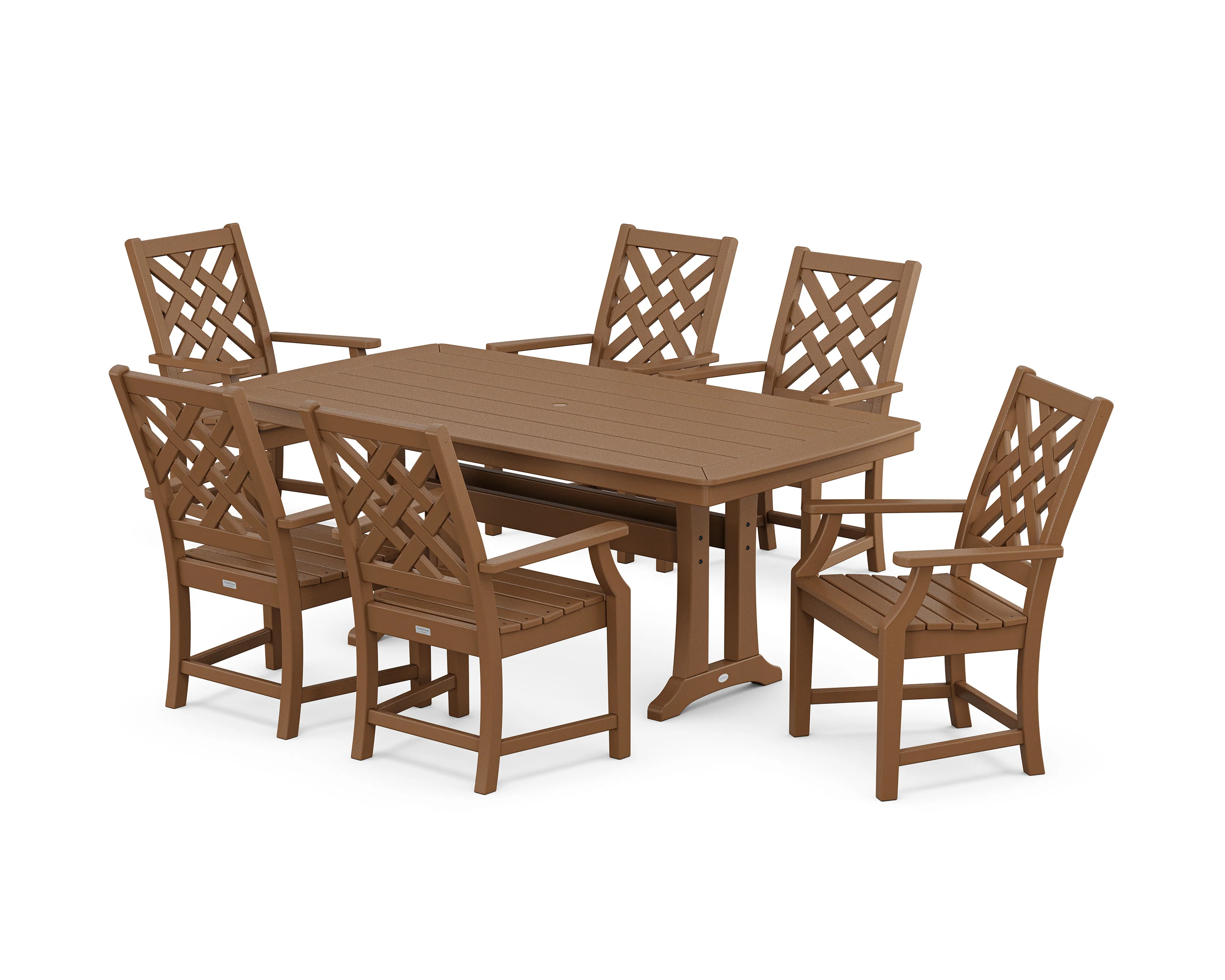 Wovendale Arm Chair 7-Piece Dining Set with Trestle Legs - Image 5