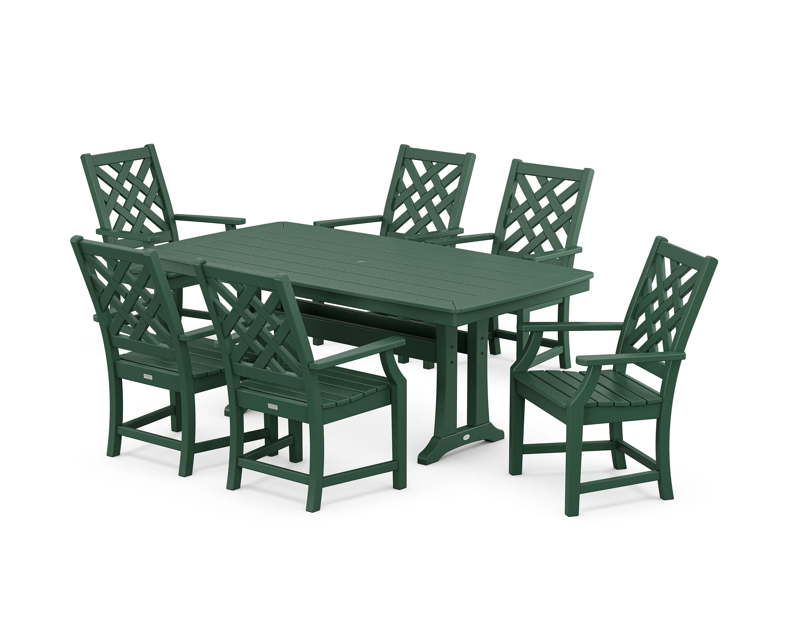Wovendale Arm Chair 7-Piece Dining Set with Trestle Legs - Image 6