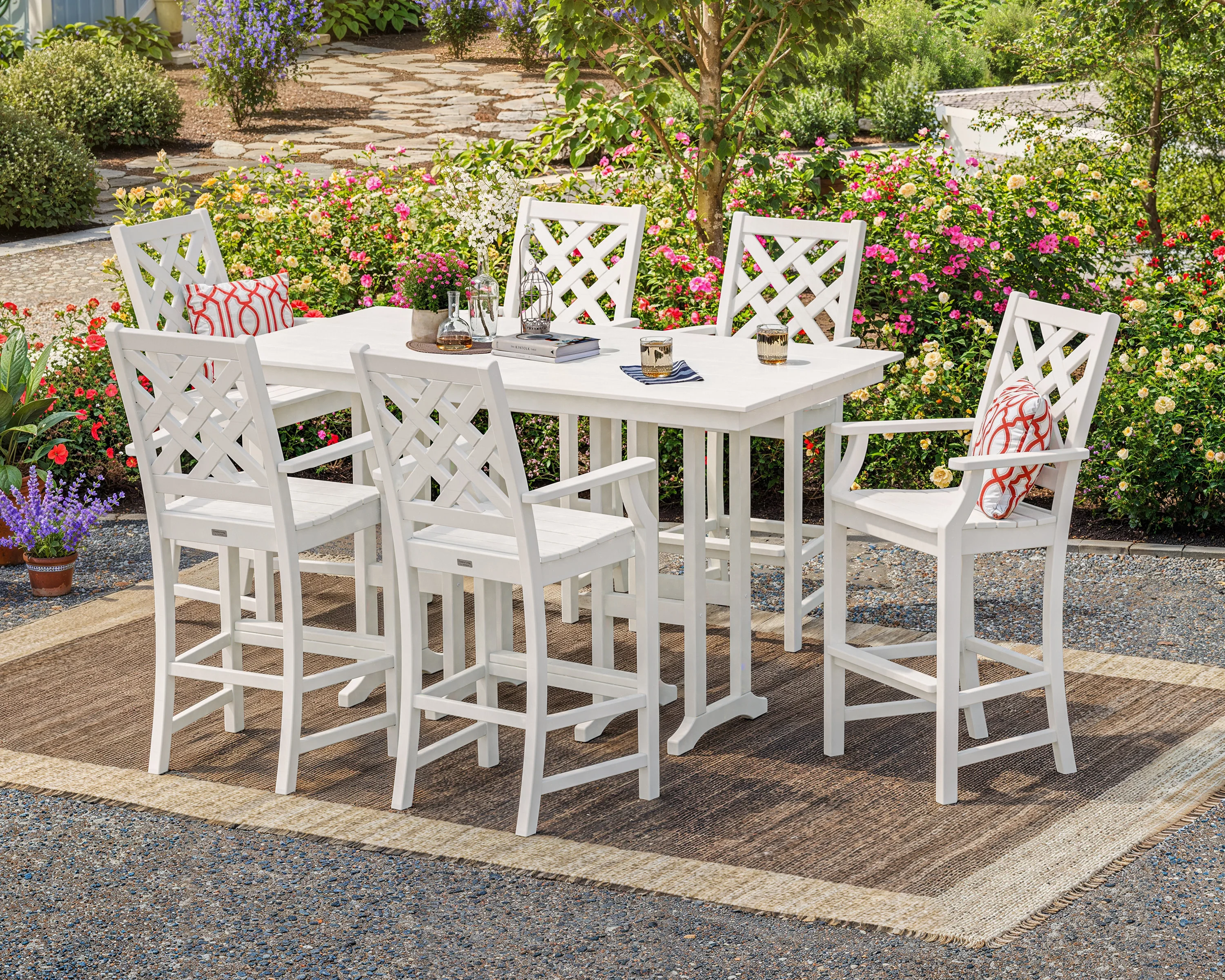 Wovendale Arm Chair 7-Piece Farmhouse Bar Set - Image 3