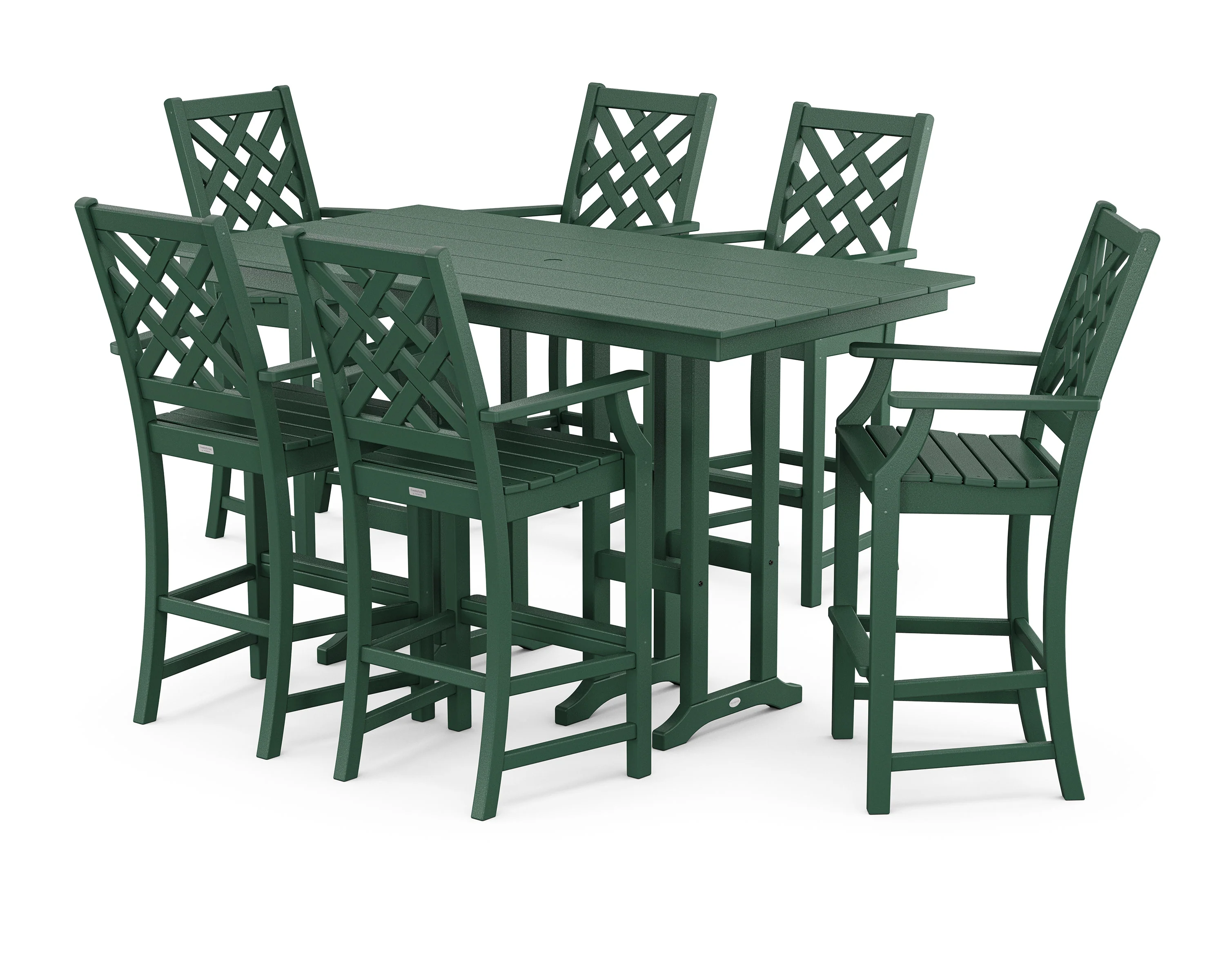 Wovendale Arm Chair 7-Piece Farmhouse Bar Set - Image 5