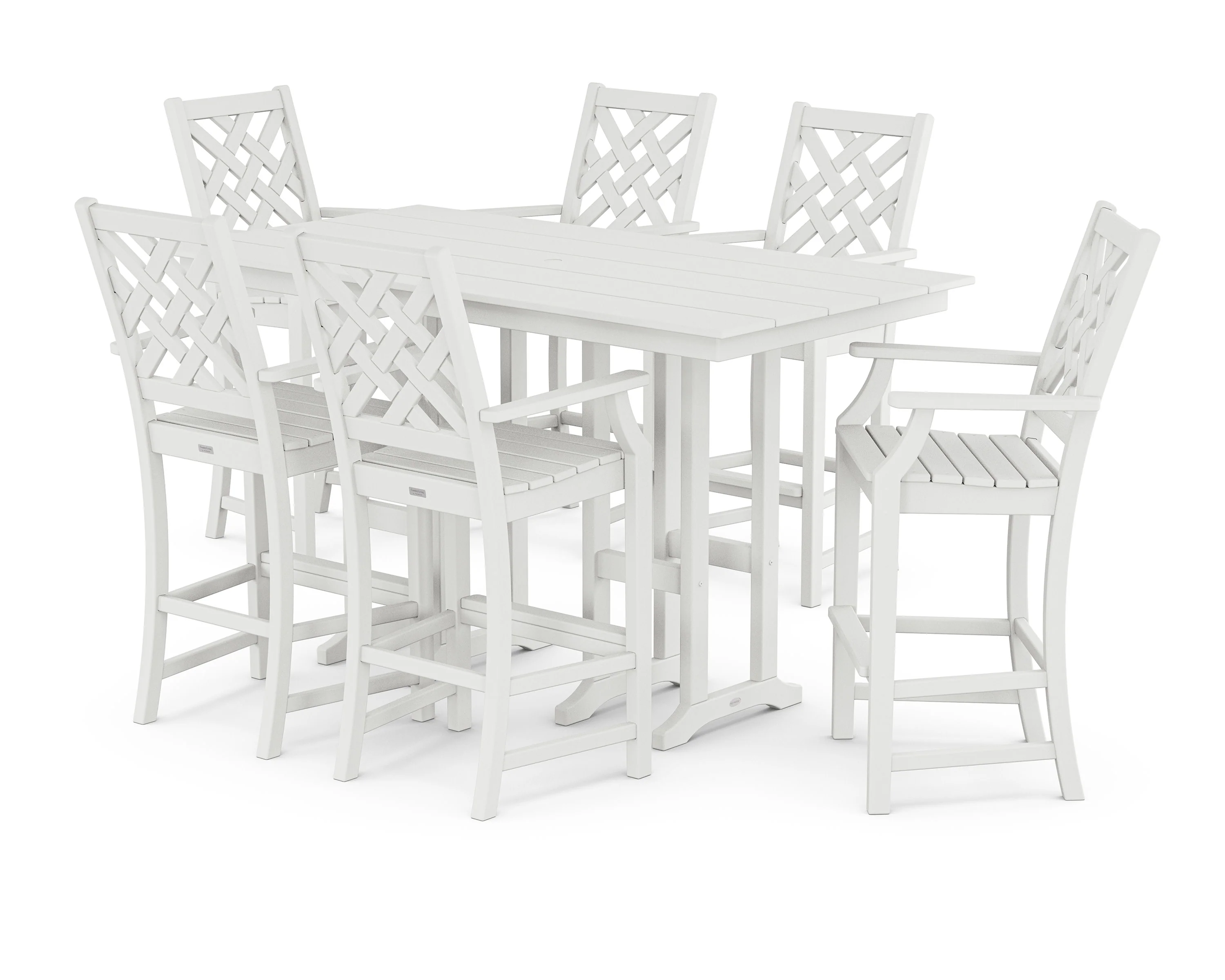 Wovendale Arm Chair 7-Piece Farmhouse Bar Set - Image 8