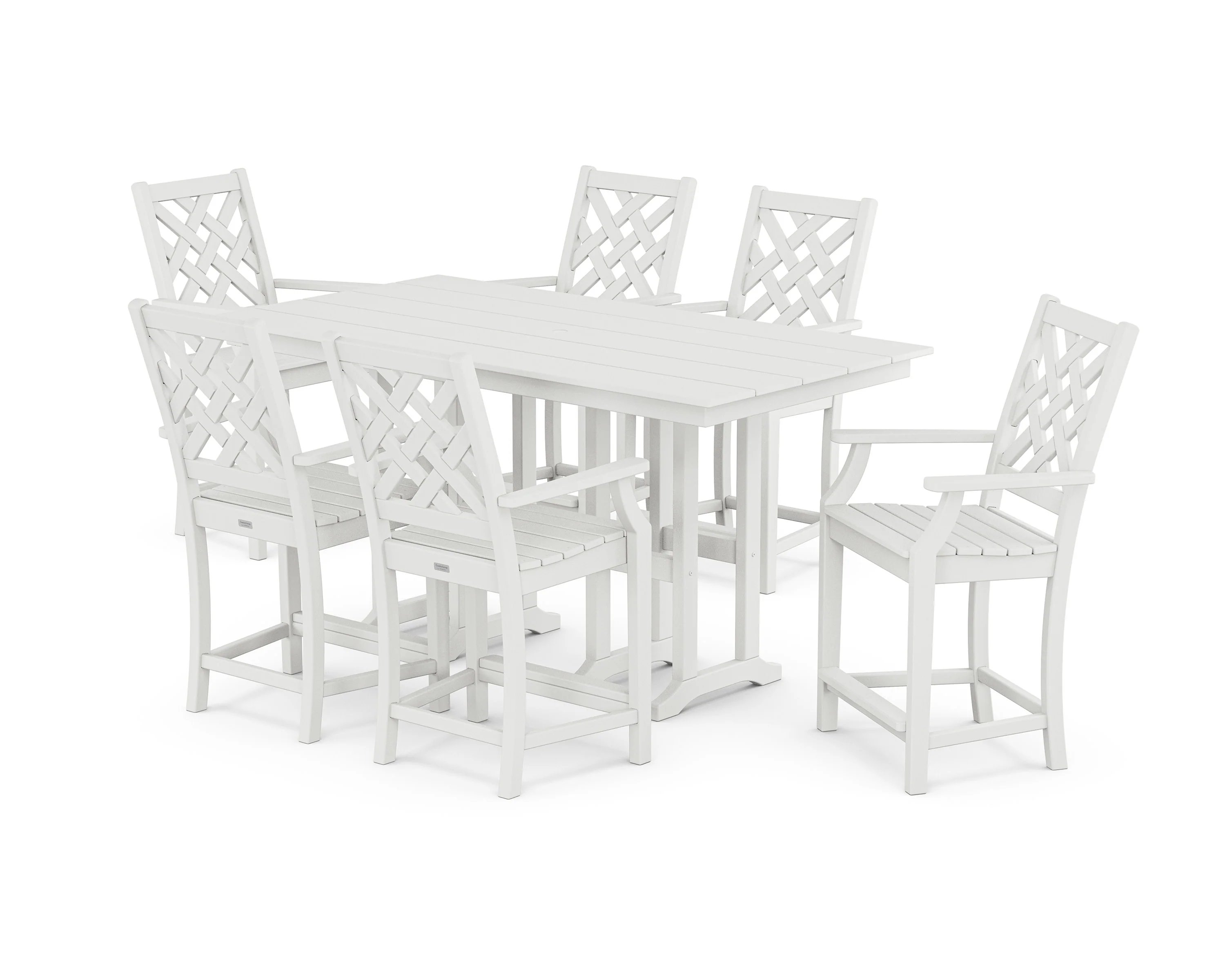 Wovendale Arm Chair 7-Piece Farmhouse Counter Set - Image 5