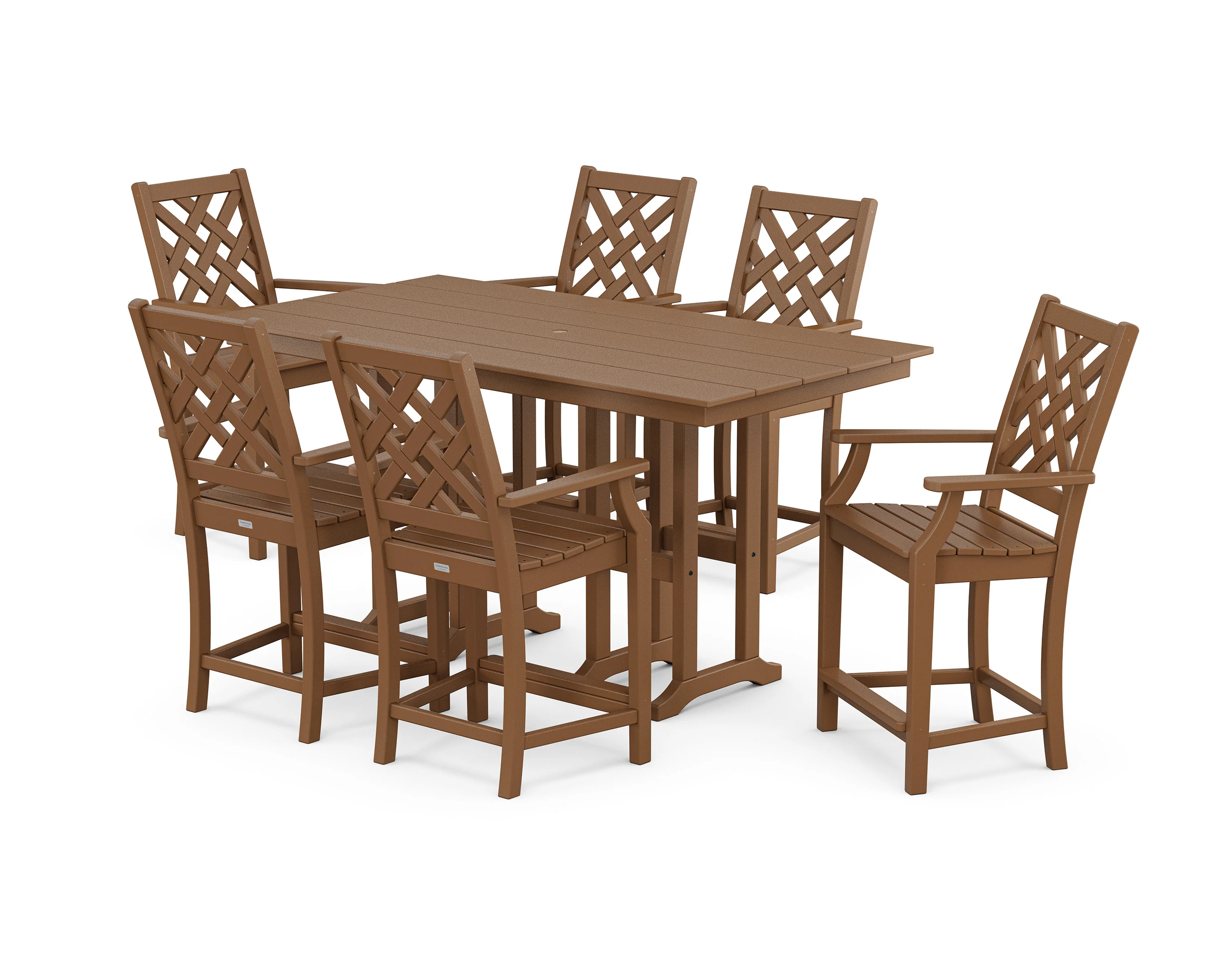 Wovendale Arm Chair 7-Piece Farmhouse Counter Set - Image 6