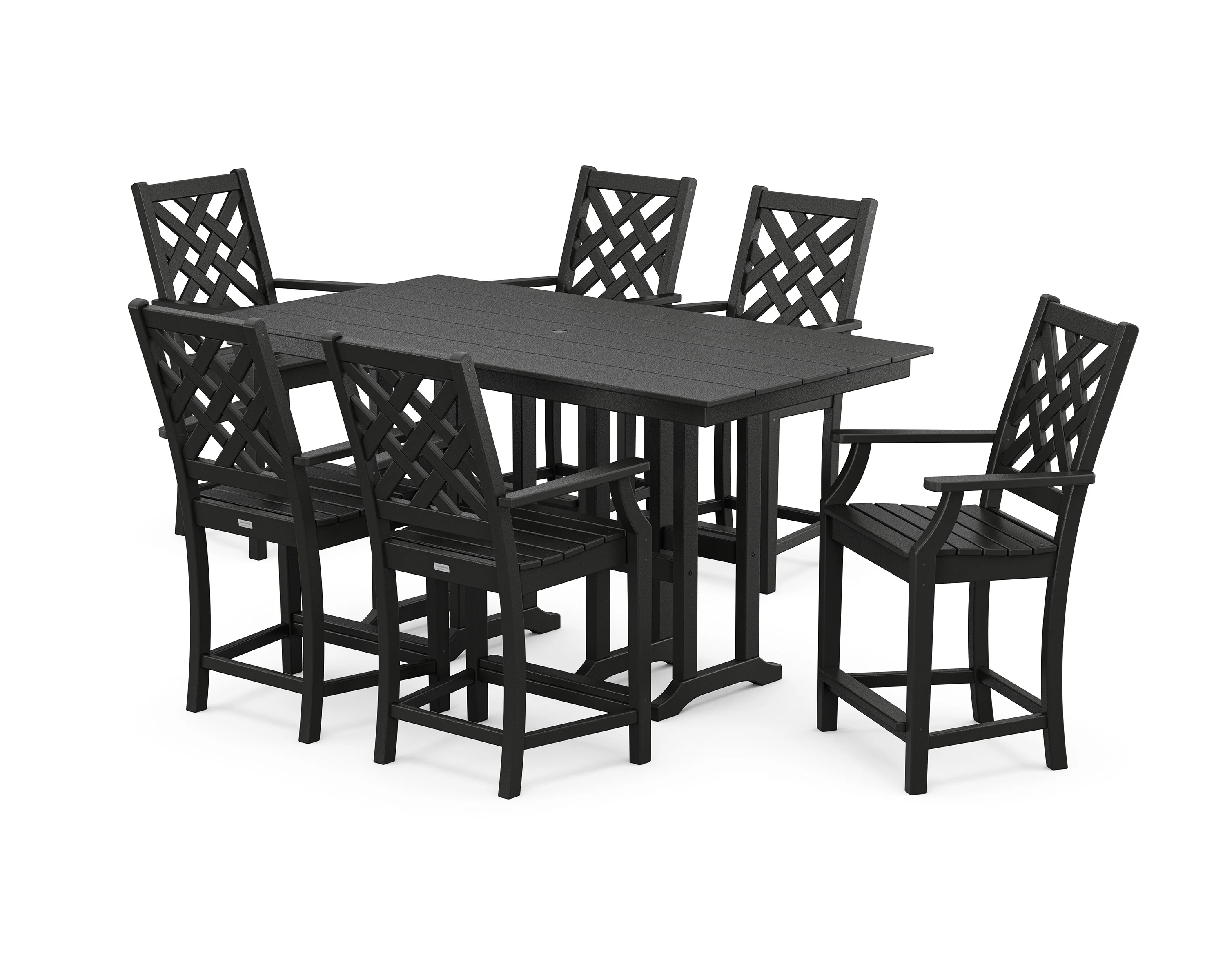 Wovendale Arm Chair 7-Piece Farmhouse Counter Set - Image 7